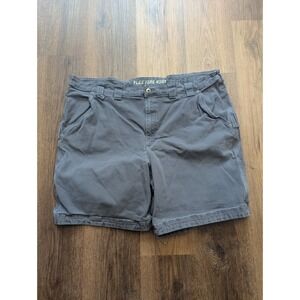 Duluth Trading Shorts Mens 46 Gray Relaxed Flex Fire Hose Stretch Workwear Denim